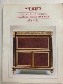 纽约苏富比 1988年 欧洲古董 西洋古董 重要法国家具 陈设 装饰 瓷器 雕塑 艺术品 拍卖会