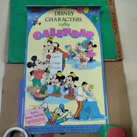 1989年迪士尼人物挂历，Disney characters 1989