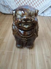 七八十年代酱釉瓷狮子【怀旧收藏】【老物件儿】·