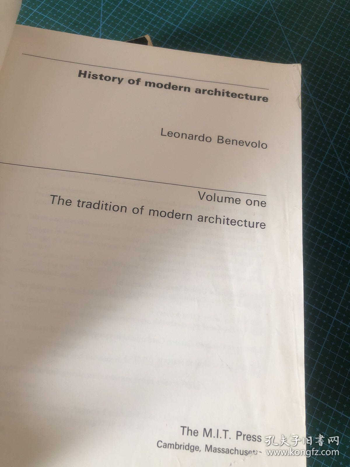 history of modern architecture（现代建筑的历史），leonardo benevolo