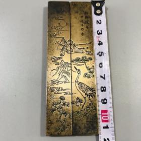 纯铜镇尺
11.2×4厘米左右