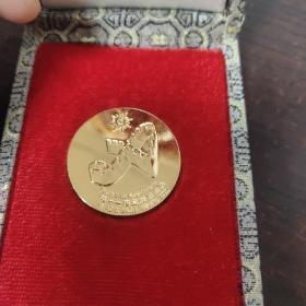 第11届亚洲运动会纪念章/原盒,镀金