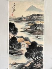 吴石仙泼墨道人作品江郎雨意，擅山水，山水气势雄厚，丘壑幽奇，在当时有耳目一新之感，尤为沪上粤商所喜。