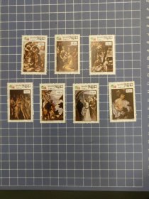 柬埔寨邮票1985年绘画7全