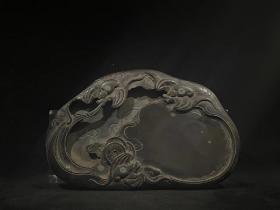 正宗福在眼前端砚，重约658g，15×9.3×2.5cm