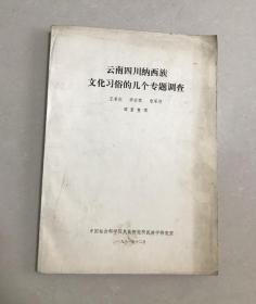 云南四川纳西族文化习俗的几个专题调查