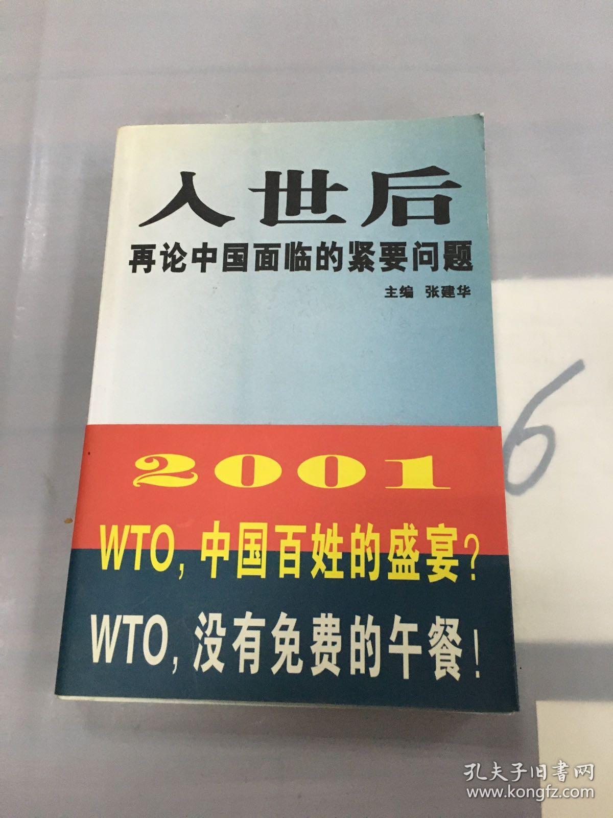 入世后再论中国面临的紧要问题。