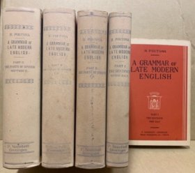 价可议 1928年版 全5册 A Grammar of Late Modern English