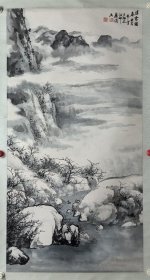 李广滨 99/51 立轴 1935年出生于吉林市九台县，1964年毕业于鲁迅美术学院中国画系山水画科（六年制）。国家一级美术师、中国美术家协会会员、教授；现任“关东国画雾凇艺术研究院”院长、中央电视台书画频道特聘教授。李广滨专攻山水画科，尤以画冰雪-雾凇见长，由于始创“李广滨皴法"(皱纸皴法）而享誉画界。