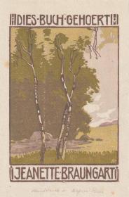 瑞士--Alfred Peter（1877-1959）木刻版画藏书票--12