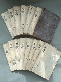 1883年和刻本《评注春秋左氏传校本》15册全，山中氏藏版，线装大开本无虫蛀