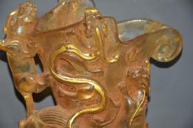 水晶鎏金酒杯酒爵水晶器皿酒樽