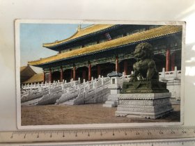 民国时期北京皇宫太和门彩色明信片
