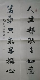 书画名家笔墨真迹 著名禅意书画家贾双林书法作品:人生哪能多如意