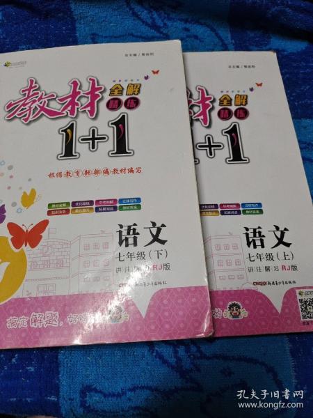 教材1+1同步讲习：语文（7年级上下）（人教版）（创新彩绘本）   2本合售