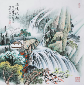 何延喆 字画国画四尺斗方山水画精品02（自鉴）