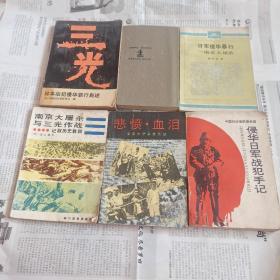 《三光:日本战犯侵华罪行自述》    《新编三光第一集》(日文版，与前面《三光》中文版第第一集内容相付)    《侵华日军战犯手记 》  《 悲愤.血泪:南京大屠杀亲历记》   《南京大屠杀与三光作战:记取历史教训 》  《日本侵华暴行:南京大屠杀》