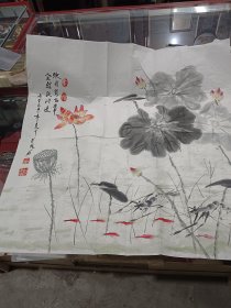 老书画一张，未装裱（68厘米乘69.5厘米左右）