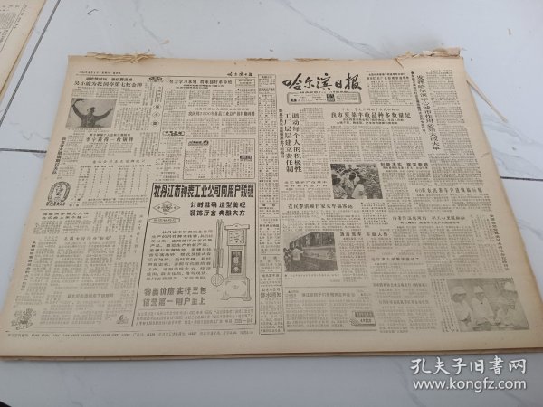 哈尔滨日报1984年8月4日，彩笔画春天，访郝艺民