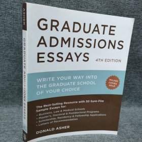 Graduate Admissions Essays, Fourth Edition研究生入学论文