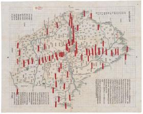 0486古地图1882 吉林府地舆全图 法国藏。纸本大小85.78*68.39厘米。宣纸艺术微喷复制。