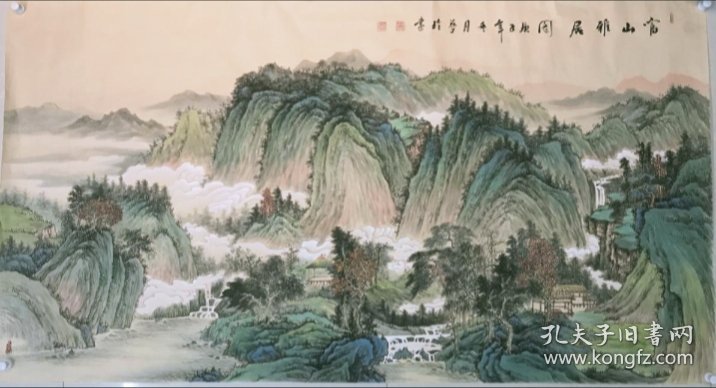 肖梦玲老师精品纯手绘仿古六尺山水