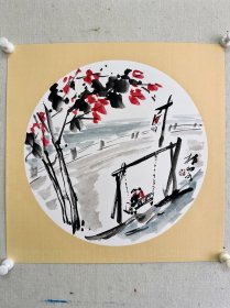 林泉书画作品 卡纸作品新文人水墨画