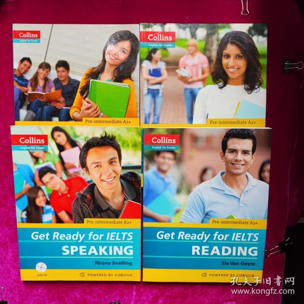 Collins Get Ready for IELTS Speaking（Collins English for Exams）四本一套合售（有两本含3张光盘）