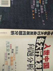 入世中国各大行业发展问题分析