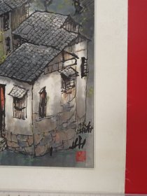 水乡 流水人家，颖琴画