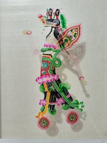 皮影动感皮影哪吒传统手工艺非物质文化遗产牛皮手工雕刻手工上色尺寸高35厘米