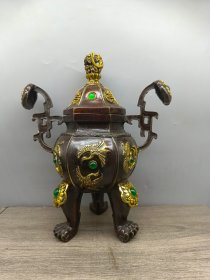 双鹤如意钻炉，做工精致 造型雅致古色古香 尺寸规:格如下图