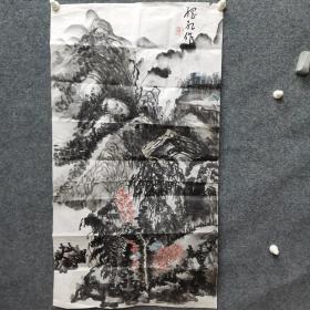 武汉大学教授著名美学家，刘纲纪山水画