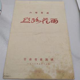 音乐类节目单 ：丝路花雨    ——1980年甘肃省歌舞团（贺燕云）