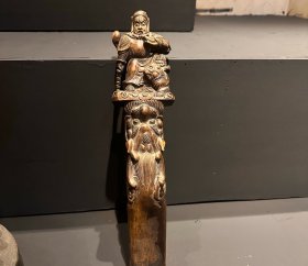 道家玄坛元帅赵公明财神木摆件，分体设计