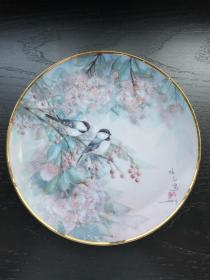 西洋装饰盘摆盘Franklin Mint 限量版 Song of the Cherry Blossom 1992年 20.5cm