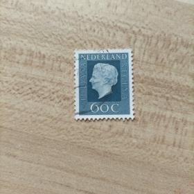 荷兰信销邮票     1969年-75年朱莉安娜女王   面值60c  1枚（库存   2 ）