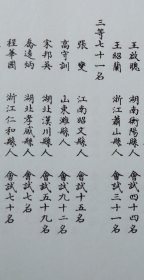 会试覆试录（影印） 乾隆五十四年己酉科五十五年庚戌科五十八年癸丑科六十年乙卯科嘉庆元年丙辰科四年己未科六年辛酉科七年壬戌科十年乙丑科十三年戊辰科十四年己巳科十九年甲戌科二十二年丁丑科二十四年己卯科二十五年庚辰科道光二年壬午科三年癸未科六年丙戌科九年己丑科十二年壬辰科十三年癸巳科十五年乙未科十六年丙申科十八年戊戌科二十年庚子科二十一年辛丑科二十四年甲辰科二十五年乙巳科二十七年丁未科 标价是每一科的