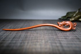 旧藏精品黄杨木精工雕刻 龙簪子 收藏送礼佳品