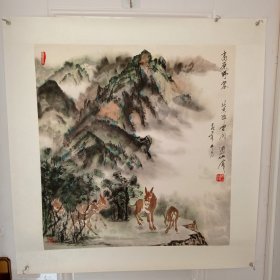 刘吉林国画毛驴图，北京著名画驴名家。因久居酒仙桥，而号酒仙翁。