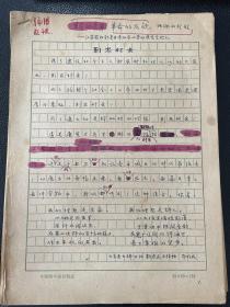 60年代中国青年报手稿：江苏省知识青年参加农业劳动展览会巡礼（时任江苏省委组织部部长辛少波女儿辛娜等，30页）