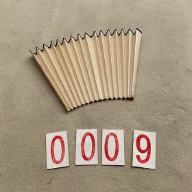 0009 民国时期 天津梦花室南纸局监制《空白扇面》12.5x38cm 共十六档