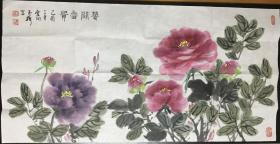 上海女画家＂吴玉梅＂花开富贵软片