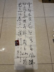 杨向阳，号楚布，字书地人，湖南湘潭人。中国当代著名书画大家、 学者、诗人、教授、收藏家、文物鉴赏家、史学家、教育家、军事家、哲学家、思想家、终身荣誉教授、国务院突出贡献专家，中国书协创始人之一、毛泽东诗词碑林《碑序》撰写者、《立体思维学说》首创者、湖南科技 大学艺术学院创始人，34×134