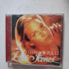 CD唱片 diana krall - love scenes 蓝调女声 97年专辑盒装一碟装 盒破损