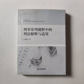 刑事审判视野中的刑法解释与适用