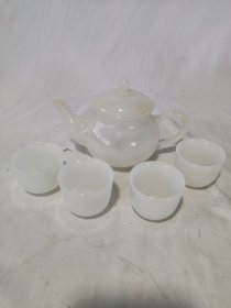 怀旧民俗老物件七八十年代老琉璃茶壶一套家居客厅博古架摆设收藏佳品不多见