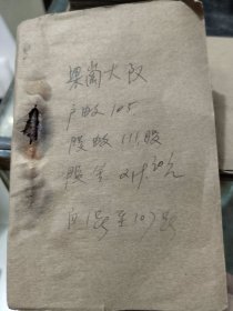 《邹县梁岗大队社员证（股金证）存根（105枚合售）》长12厘米，宽8厘米，白木橱底层