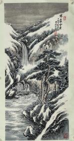 那寿达   103/48   立轴
（1921-1989）北京人，著名的重彩山水残疾人画家，5岁习画后拜国画大师溥心畲学山水，人物，花鸟等。80年代初曾被日本人及东南亚收藏家的信赖。曾经在北京市友谊宾馆日本藏家用巨资购买珍藏，流逝作品较多，当今很难收藏到那先生的珍品。