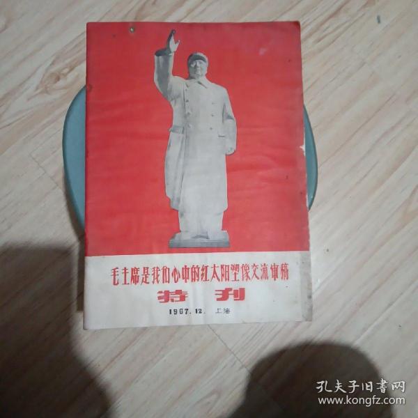 毛主席是我们心中的红太阳塑像交流审稿特刊